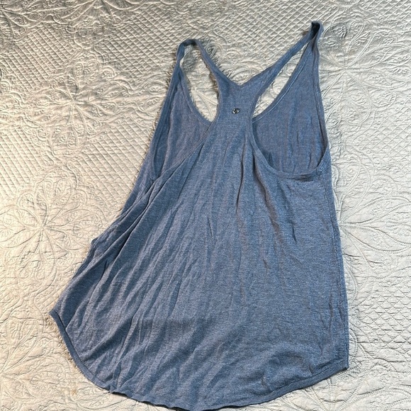 Lululemon Athletica Blue Gray Sleeveless Backless Tank Top - Picture 3 of 7